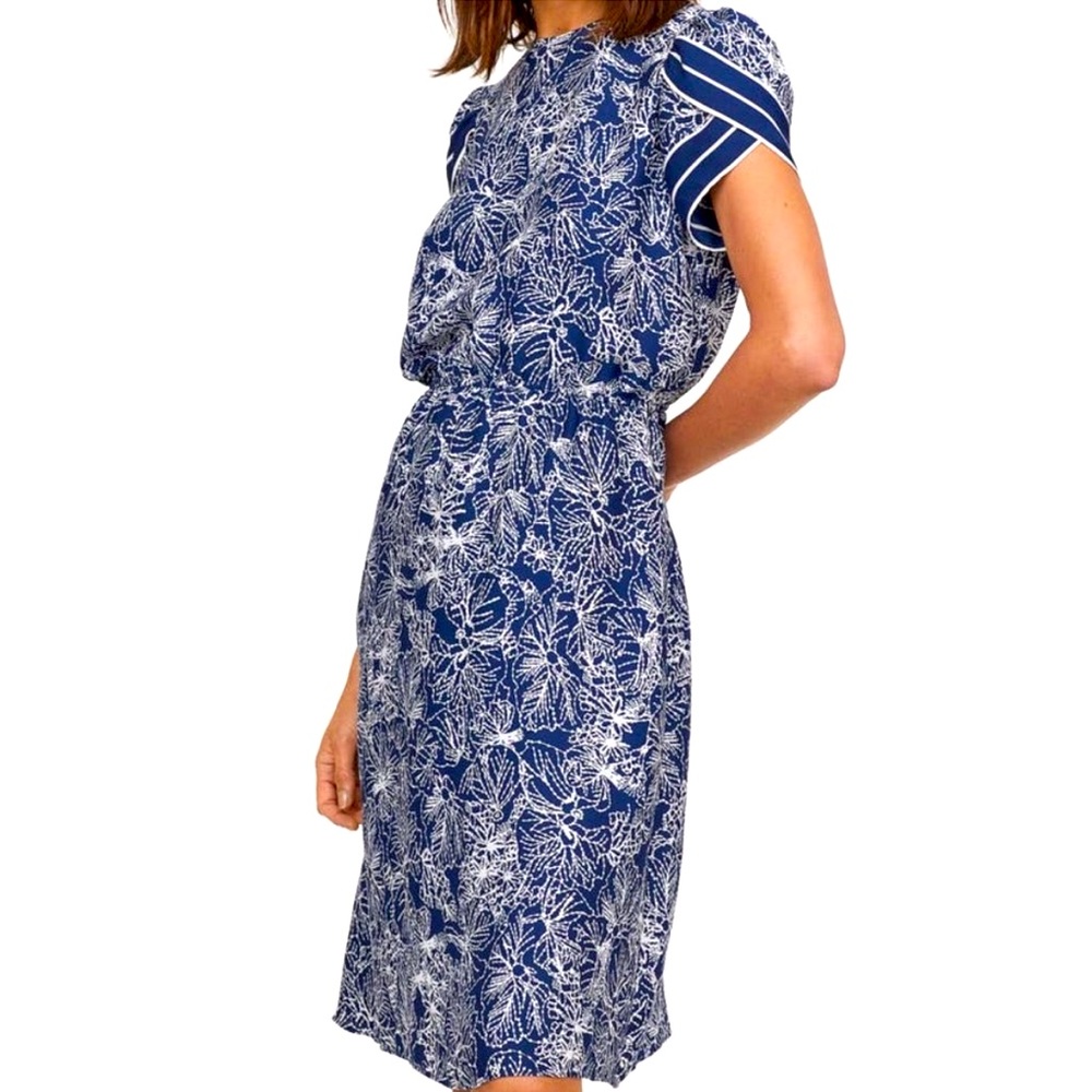 LIKE NEW • H&M floral midi with tulip sleeves